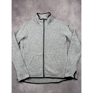 Nike Therma Fleece Women L Full Zip Jacket Gray Heather Outdoor Athletic Comfort